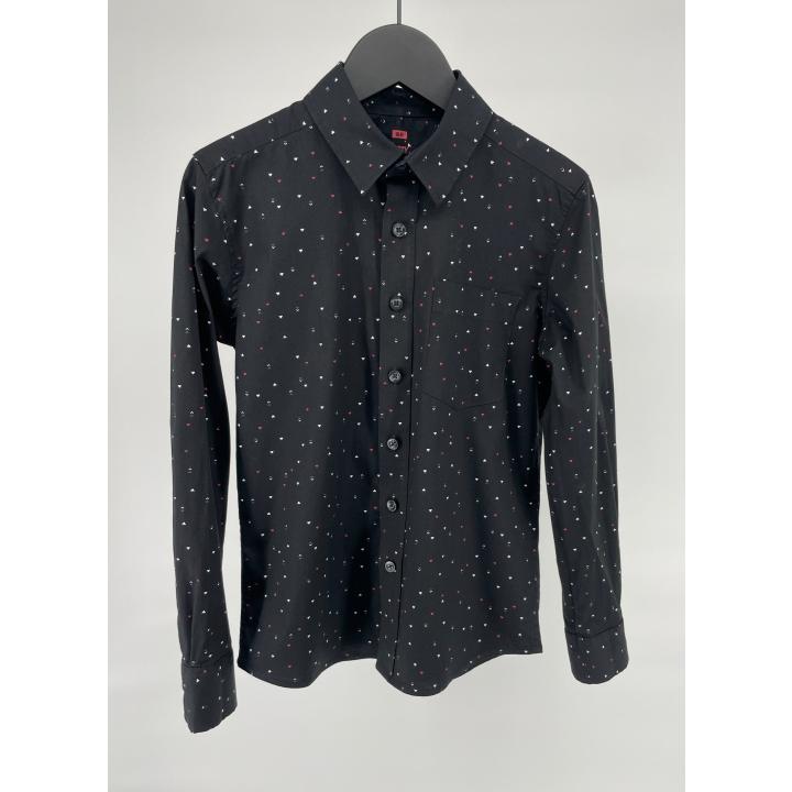 WE Overhemd Donkerblauw met Print Maat 134 / 140