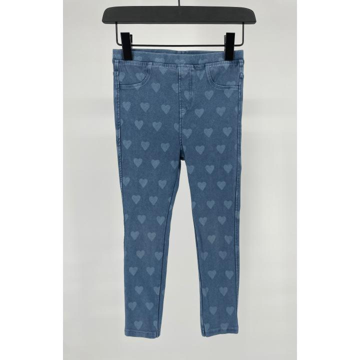 Broek Blauw Hartjes Print Maat 110