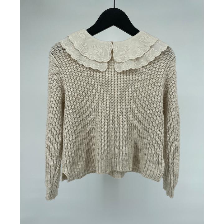 Trui Beige met Kraag Maat 116
