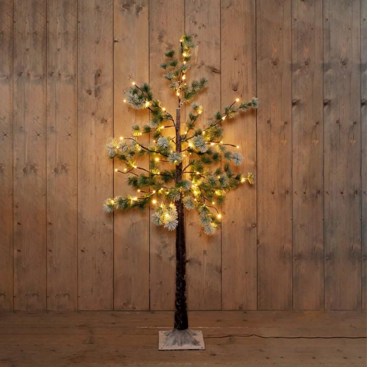 Dennenboom sneeuw met LED verlichting 150cm