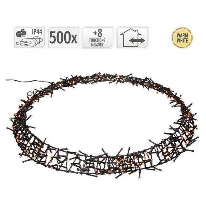 Kerst krans 58cm - 500 LED - zwart