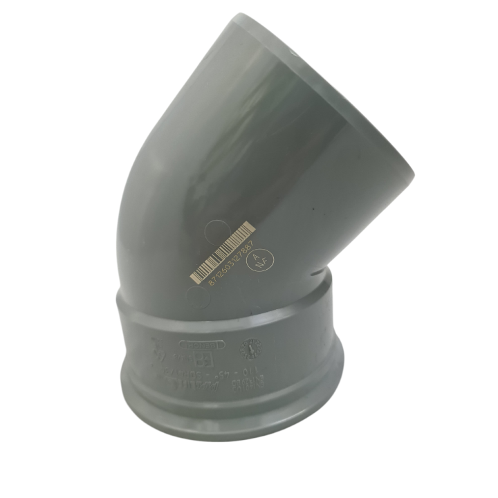 PVC 110mm Bocht 45° Manchet / Spie 1 x mv 