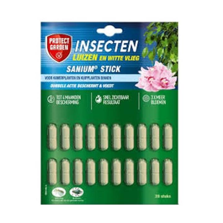 Protect Garden Sanium Stick - 20 Stuks - Insecten Bestrijdingsmiddel - voor Kamer- en Kuipplanten Binnen