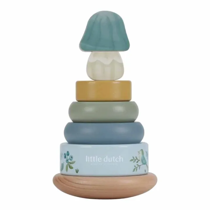 Houten tuimelpiramide | Little Dutch - Blauw
