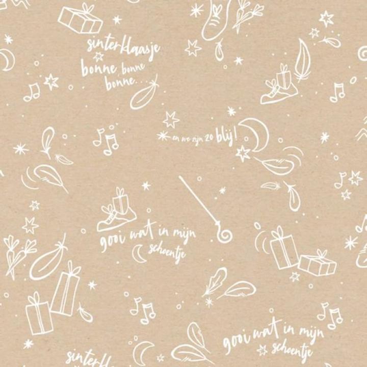 Collectiv Warehouse inpakpapier Sing along sint kraft