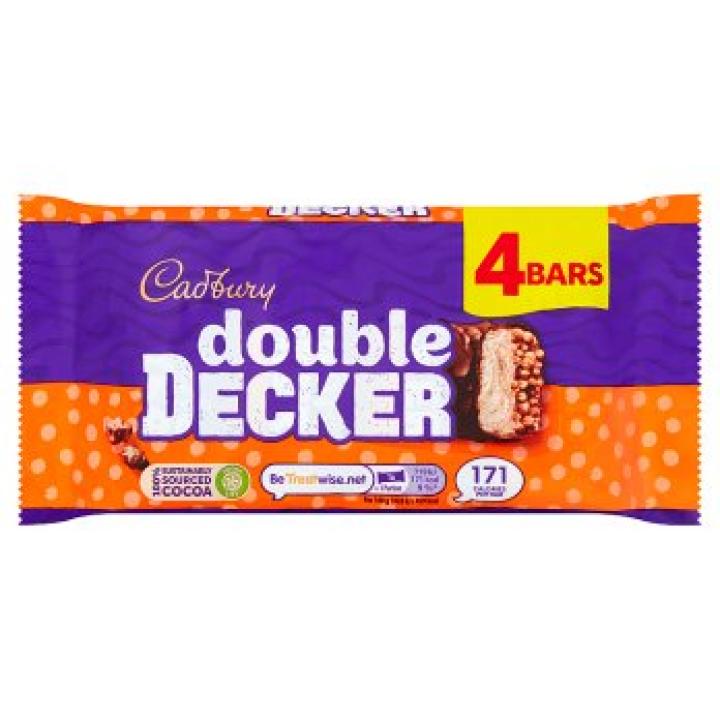 Cadbury Double Decker Chocolate Bar, 4 Pack,  149.2g
