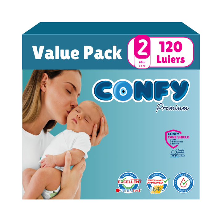 Maat 2 - (3kg-6kg) - 120 Luiers - Value Pack
