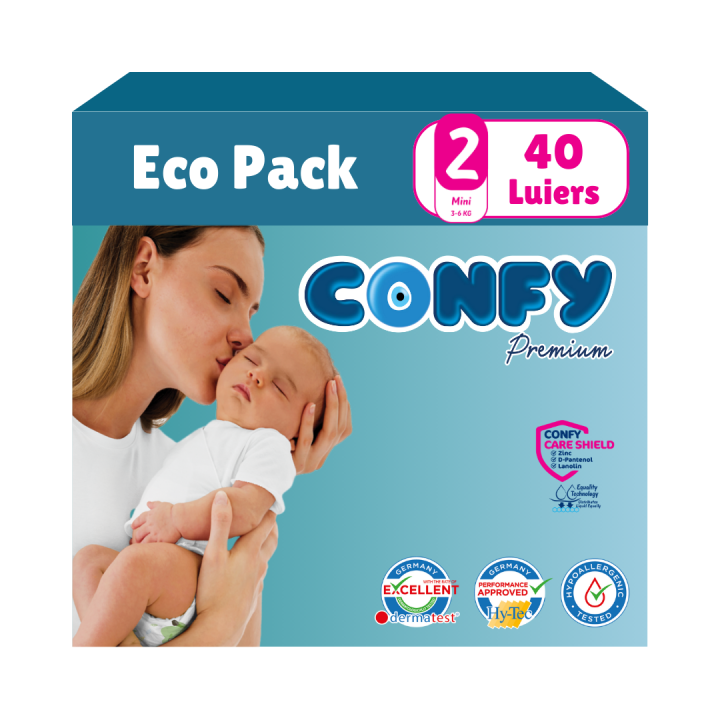 Maat 2 - (3kg-6kg) - 40 Luiers - Eco Pack