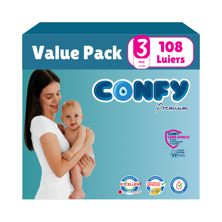 Maat 3 - (4kg-9kg) - 108 Luiers - Value Pack