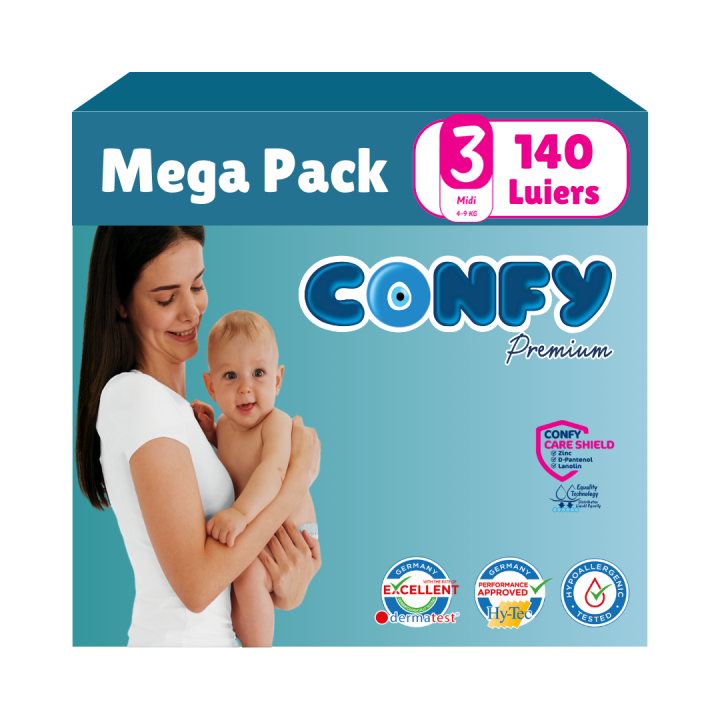 Maat 3 - (4kg-9kg) - 140 Luiers - Mega Pack