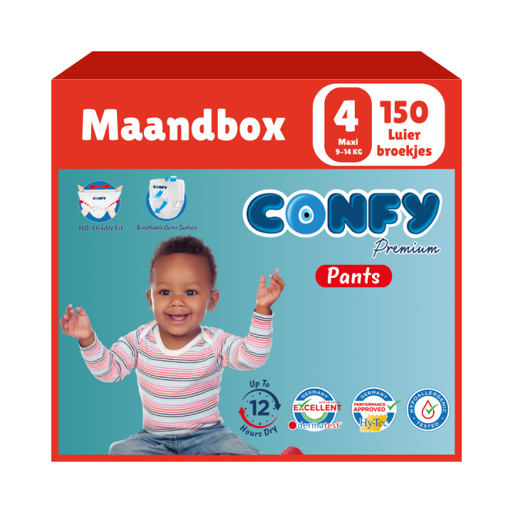 Maat 4 - (9kg-14kg) - 150 Luierbroekjes - Maandbox
