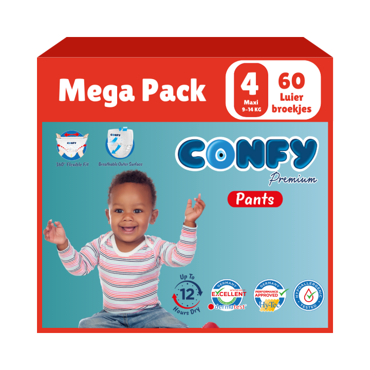 Maat 4 - (9kg-14kg) - 60 Luierbroekjes - Mega Pack