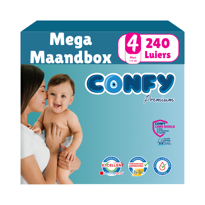 Maat 4 - (7kg-14kg) - 240 Luiers - Mega Maandbox