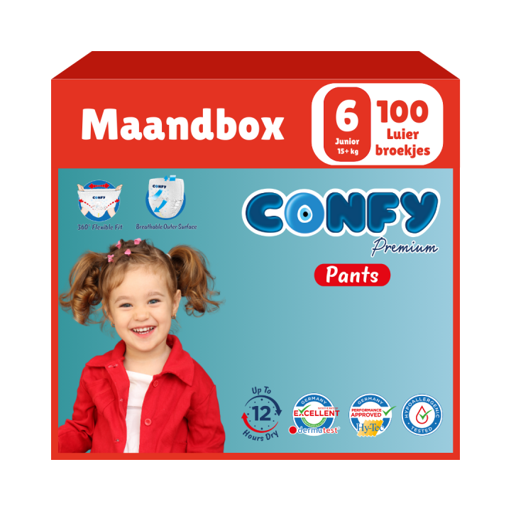 Maat 6 - (15kg-25kg) - 100 Luierbroekjes - Maandbox