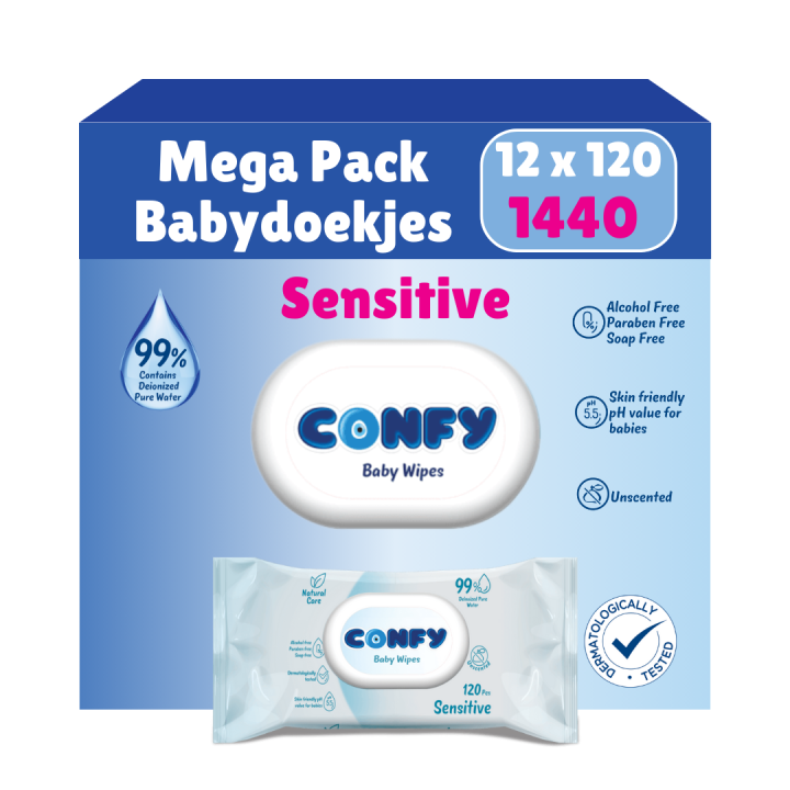 Sensitive Babydoekjes - 12x120 - Mega Pack
