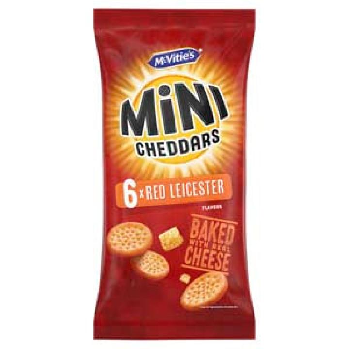 McVitie's Mini Cheddars Red Leicester 6-pack