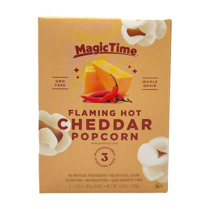 Magic Time Flaming Hot Cheddar Popcorn, 240g