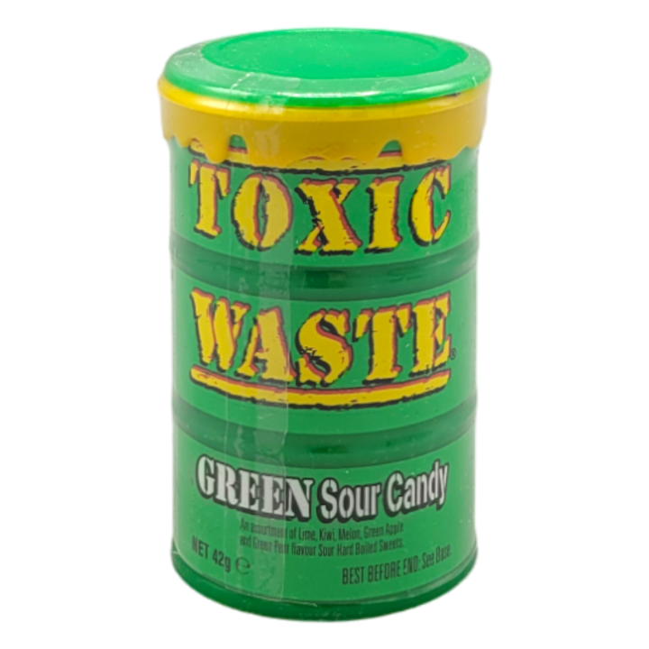 Toxic Waste Green Sour Candy Drum 42g
