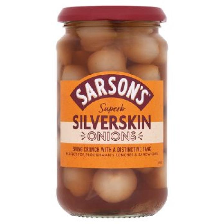 Sarson's Medium and Tangy Silverskin Onions, 460g