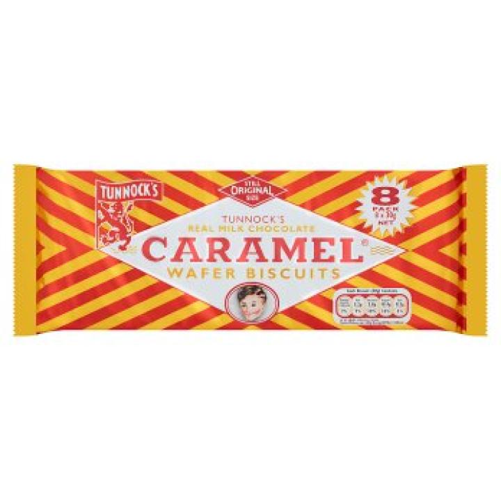 Tunnock's Caramel Wafer Biscuits, 8 Pack, 240g