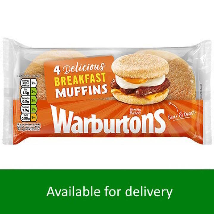 Warburtons 4 Toasting Muffins 284g
