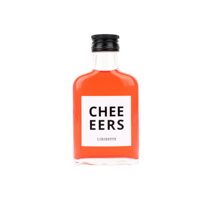 Bottle Language Cheeeers Red it is  likorette
