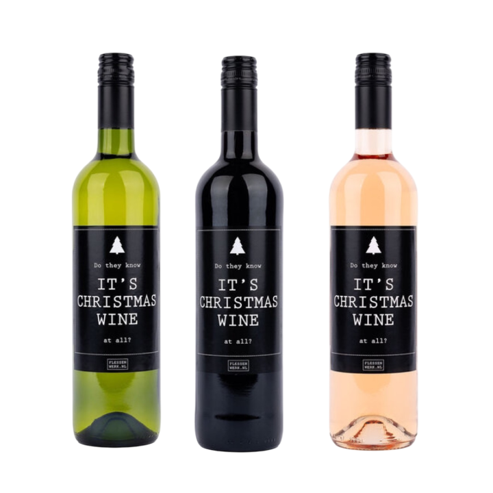 Flessenwerk Wijn Christmas Wine rood/wit/Rose - Rood