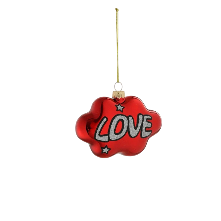 House of Seasons Kerstornament Love Rood