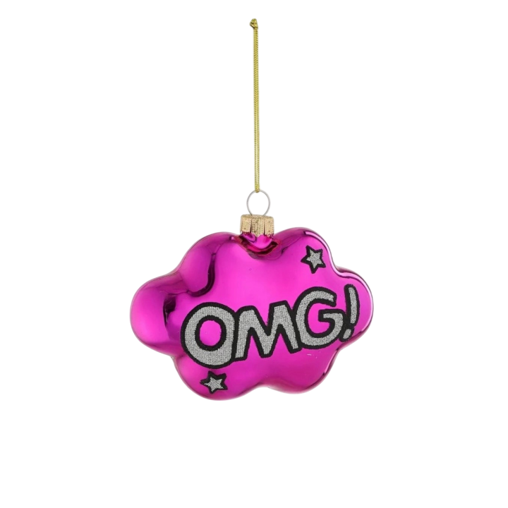 House of Seasons Kerstornament OMG Paars