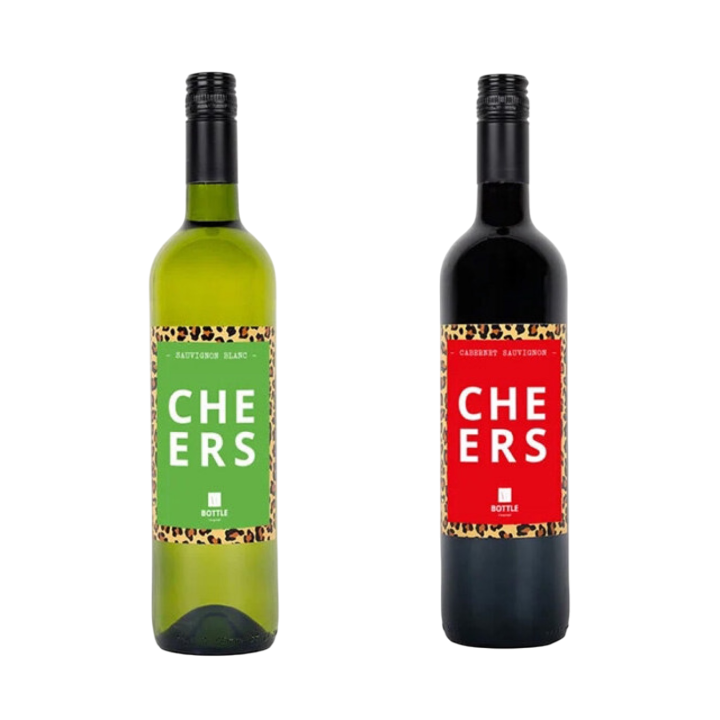 Bottle Language Cheers rood/wit - Rood