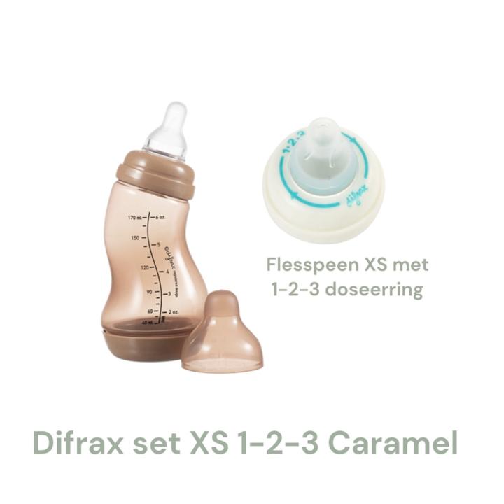 Difrax set XS 1-2-3 doseerspeen Caramel