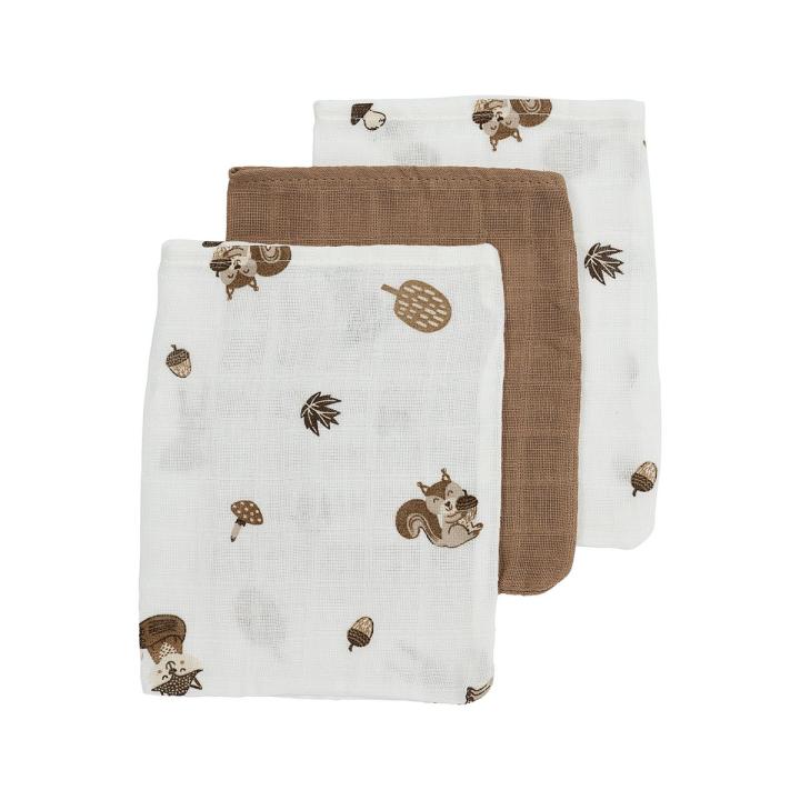 Hydrofielwashandje Forest Animal Toffee 20x17cm