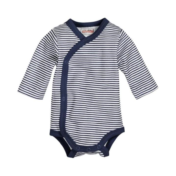 Overslagromper Marineblauw gestreept lange mouwen