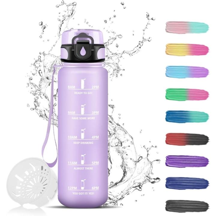 💧 Blijf gehydrateerd met deze BPA-vrije sportwaterfles van 1.5 liter! - Licht paars