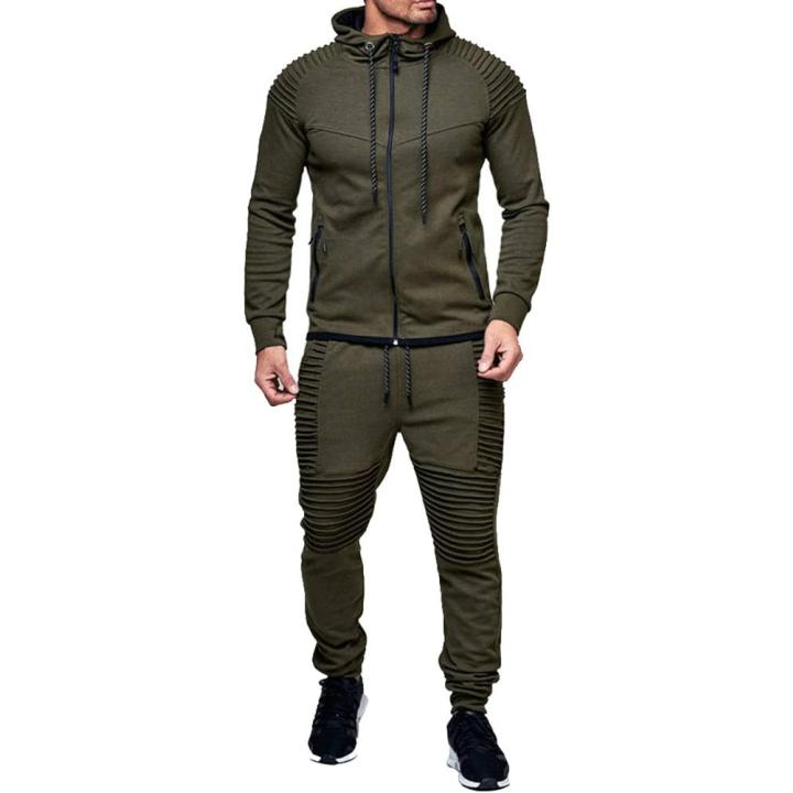 🏋️‍♂️ Comfort & stijl in één – Het perfecte trainingspak voor heren! - M - Groen