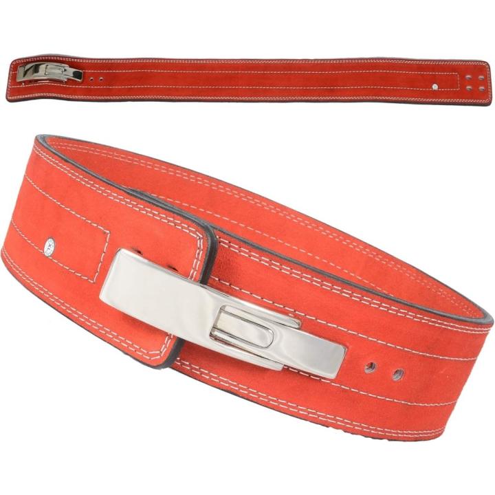 💪 Maximale ondersteuning tijdens krachttraining met deze gewichthefriem met hendelsluiting! - Rood - Medium 30"-36"