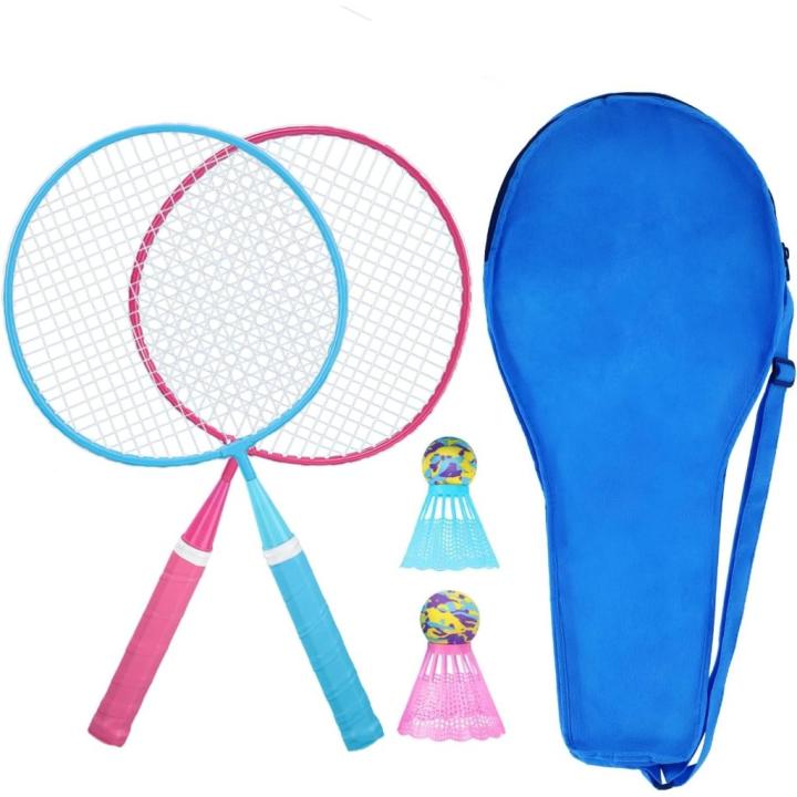 🏸 Plezier voor twee – badmintonset voor actieve sporters! - rood, blauw (voor kinderen)