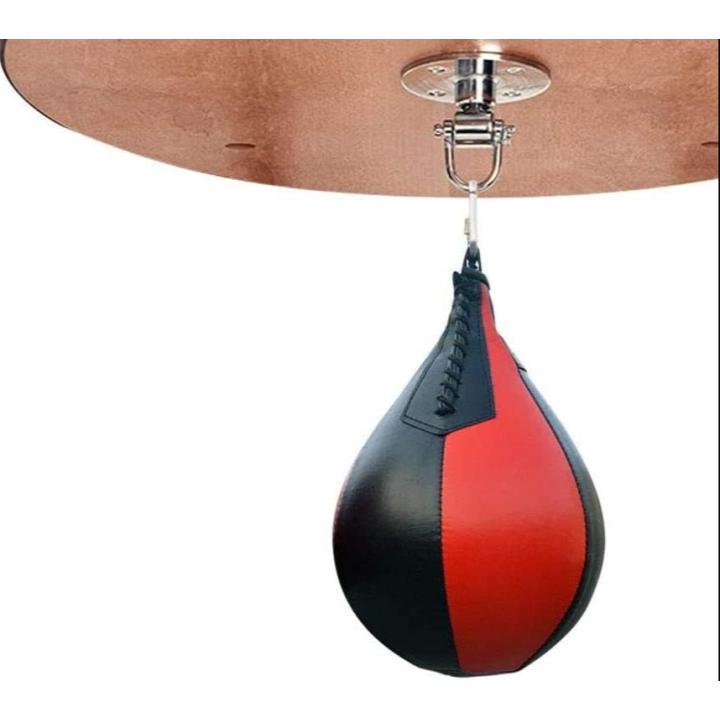 Verbeter je snelheid en precisie met deze peervormige speedball! 🥊🔥 - rood/zwart