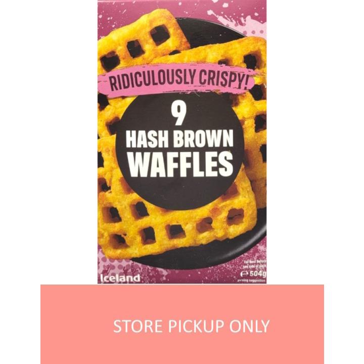 Iceland hash brown waffles, 504g