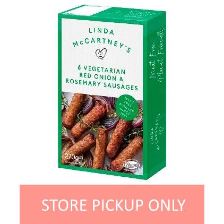Linda McCartney's 6 Vegetarian Red Onion & Rosemary Sausages