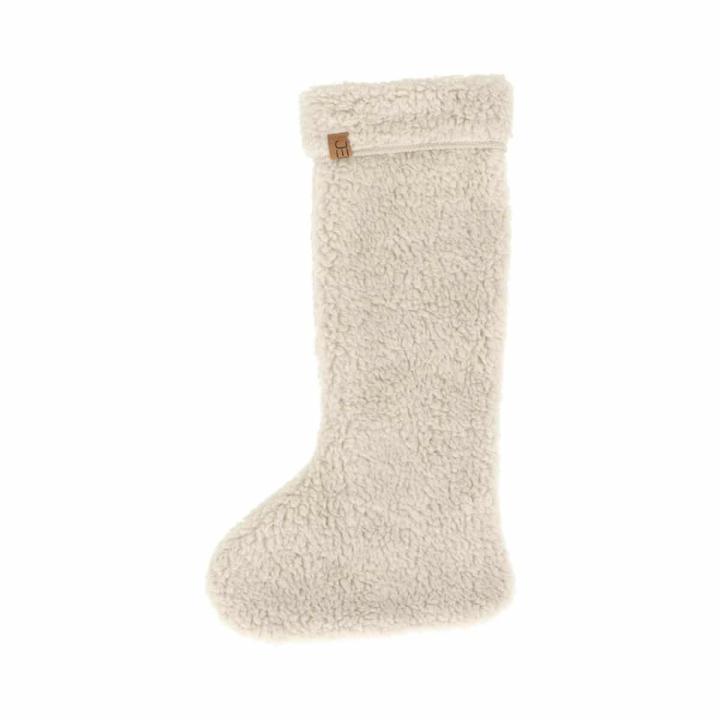 Jens Living Teddy kerstsok taupe