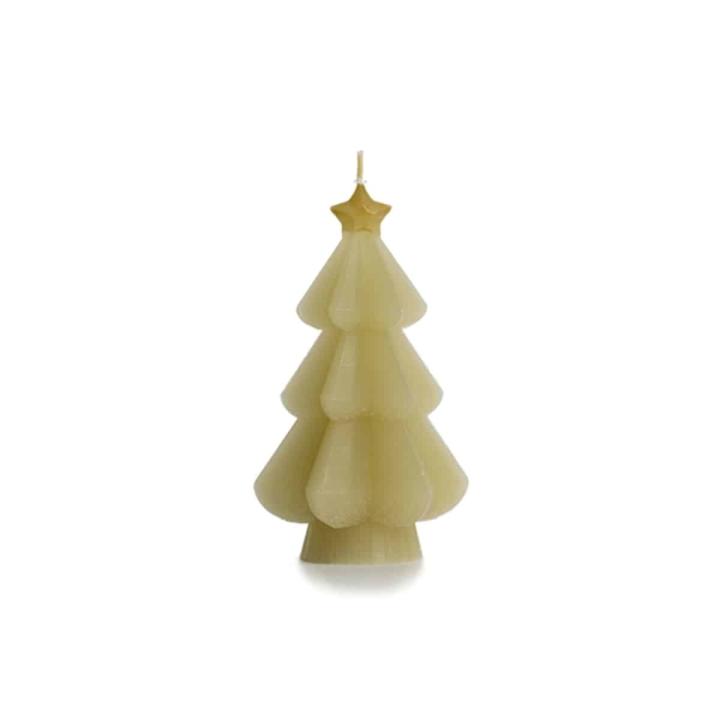 Rustik Lys kerstboom kaars Star pistache