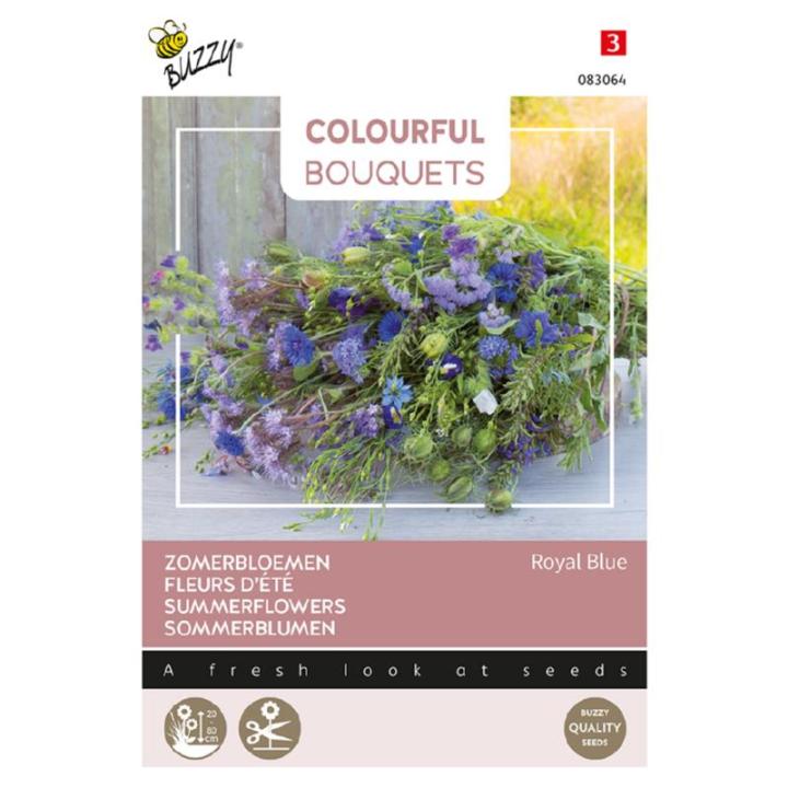 Buzzy® Colourful Bouquets, Zomerbloemen Royal Blue