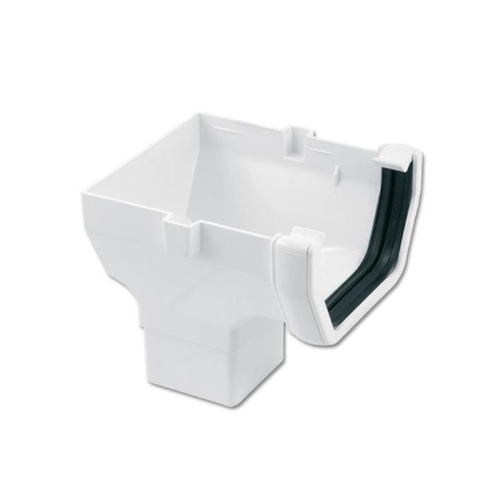 Square line dakgoot einduitloop wit