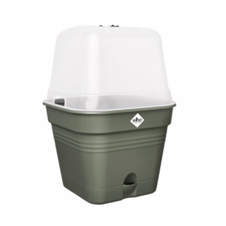 Elho Green Basics Kweekpot Vierkant 20 cm all-in-1 - Blad Groen