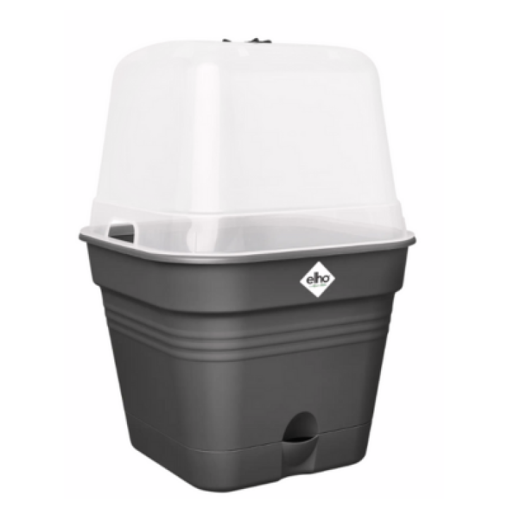 Elho Green Basics Kweekpot Vierkant 25 cm all-in-1 - Living Black 