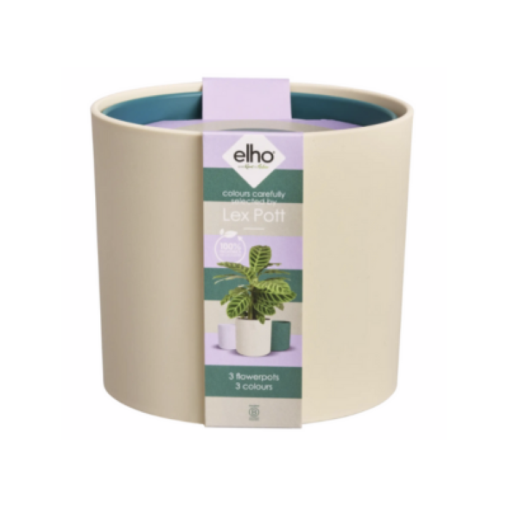 Elho Lex Pott Set 14 cm - Fluweel Crème