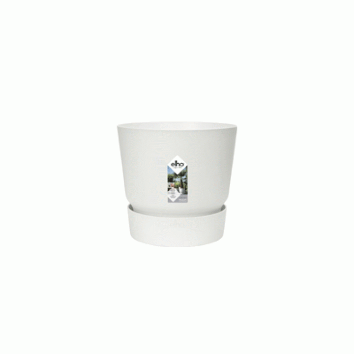 Elho Greenville Bloempot - Rond - Wit - 14 cm