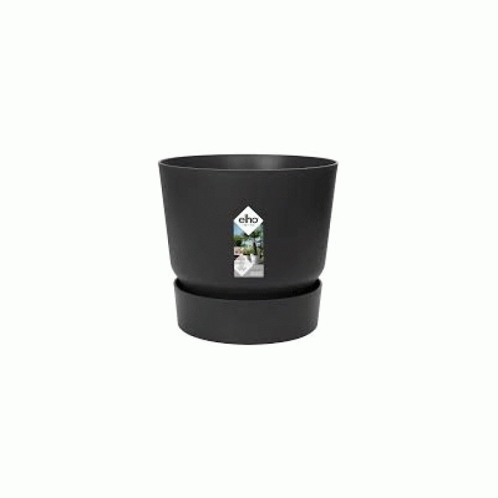 Elho Greenville Bloempot - Rond - Living black - 14 cm
