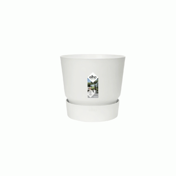 Elho Greenville Bloempot - Rond - Wit - 18 cm